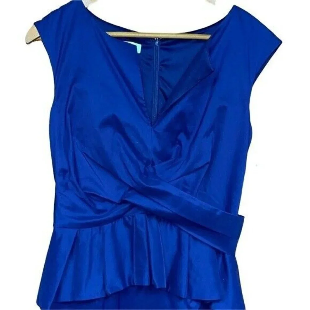 NEW! Ivy & Blu Maggy Royal Blue Peplum Boutique Starry Night Dress Size 4 - Picture 4 of 12